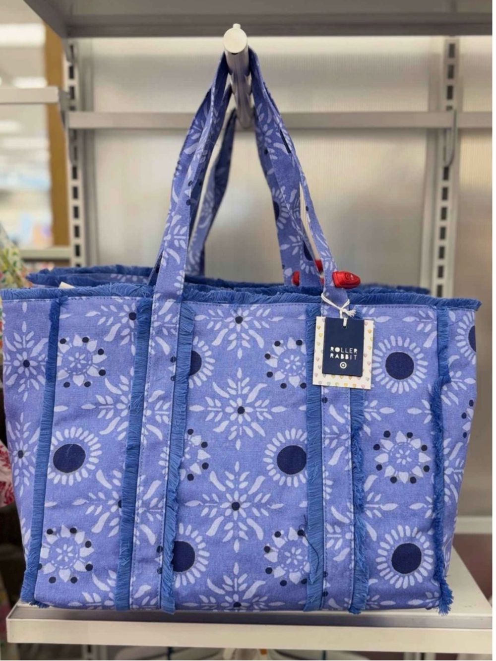 Fringe Canvas Tote Bag from Roller Rabbit x Target NWT - Picture 5 of 5